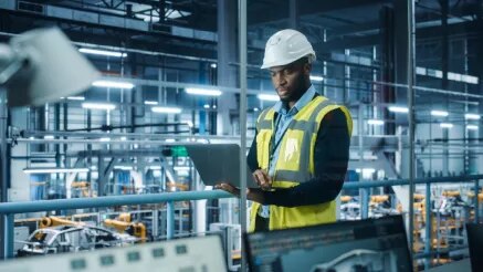 Worker in factory