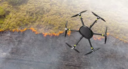 Forest fire inspection-Nokia drone