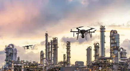oil and gas-drone-multiple drones