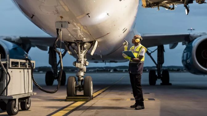 Airplane maintenance check