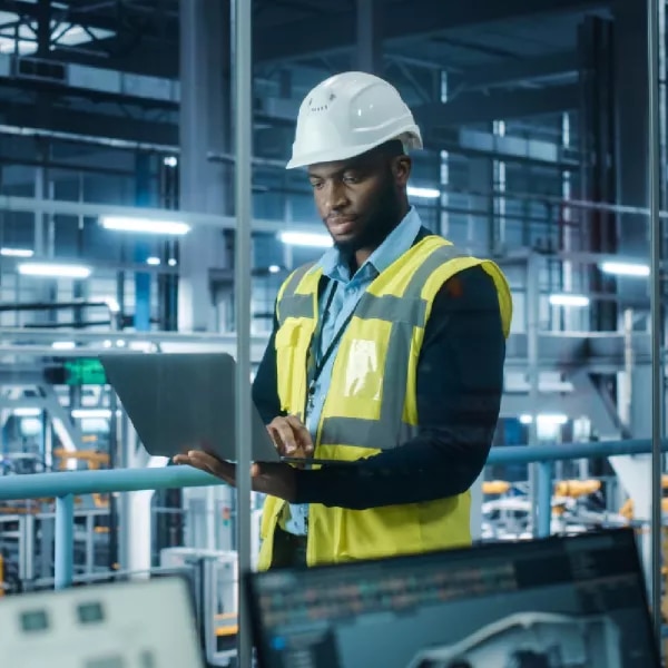 Worker in factory
