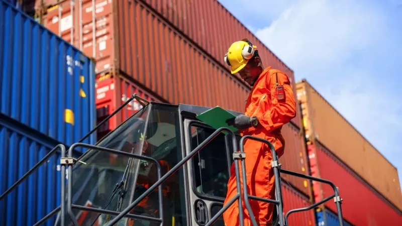 workman and containers