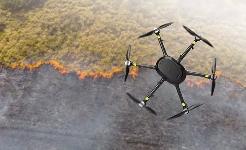 Forest fire inspection-Nokia drone