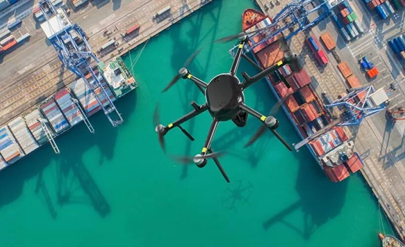  Port operation and container inspection-Nokia drone