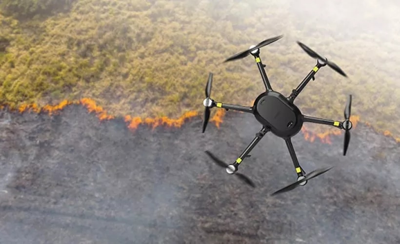 Forest fire inspection-Nokia drone