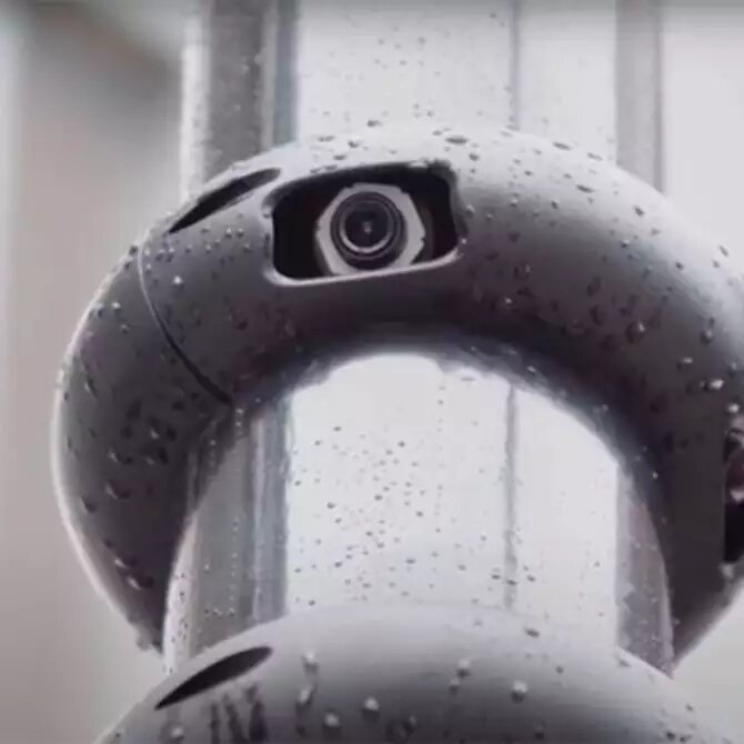 Pole with a camera